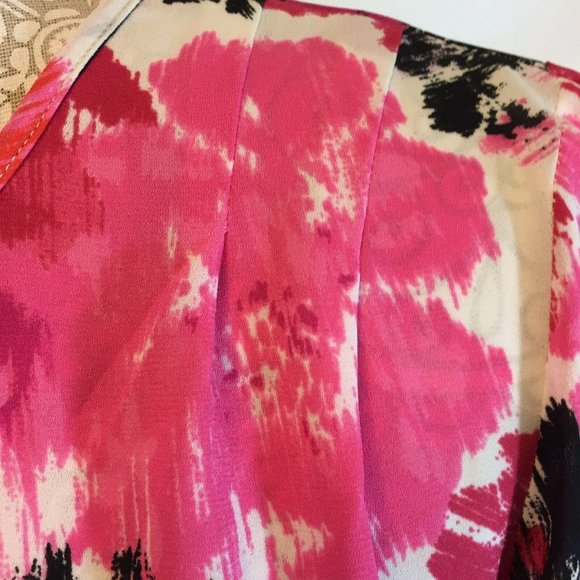 INC Top Women's Sz 4‎ Pink Enchanted Floral Print - Picture 3 of 9